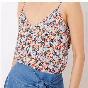 Loft Floral Ruffle Cami